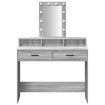 Casa si Gradina - Mobilier - Comode si corpuri - Masute de toaleta - Masa de toaleta  cu lumini LED Gri Sonoma 100x41x140 cm - Infinity.ro