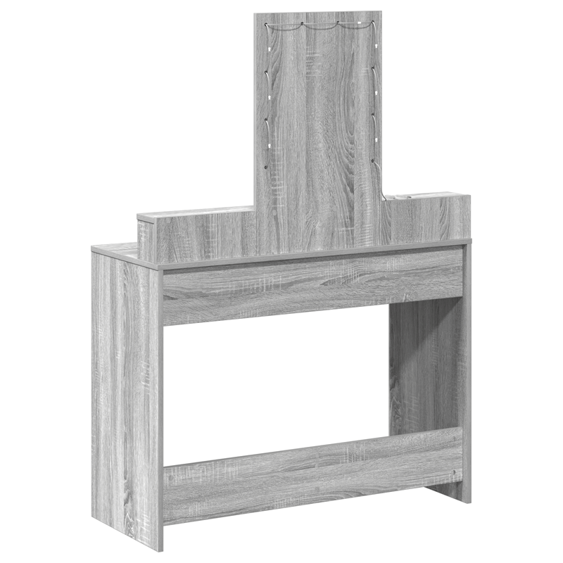 Casa si Gradina - Mobilier - Comode si corpuri - Masute de toaleta - Masa de toaleta  cu lumini LED Gri Sonoma 100x41x140 cm - Infinity.ro