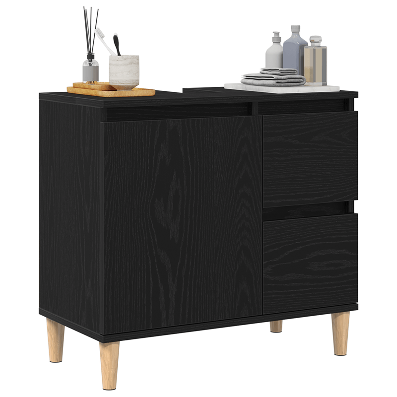 Casa si Gradina - Mobilier - Mobilier baie - Comode baie - Dulap de chiuveta, stejar negru, 65x33x60 cm, lemn prelucrat - Infinity.ro