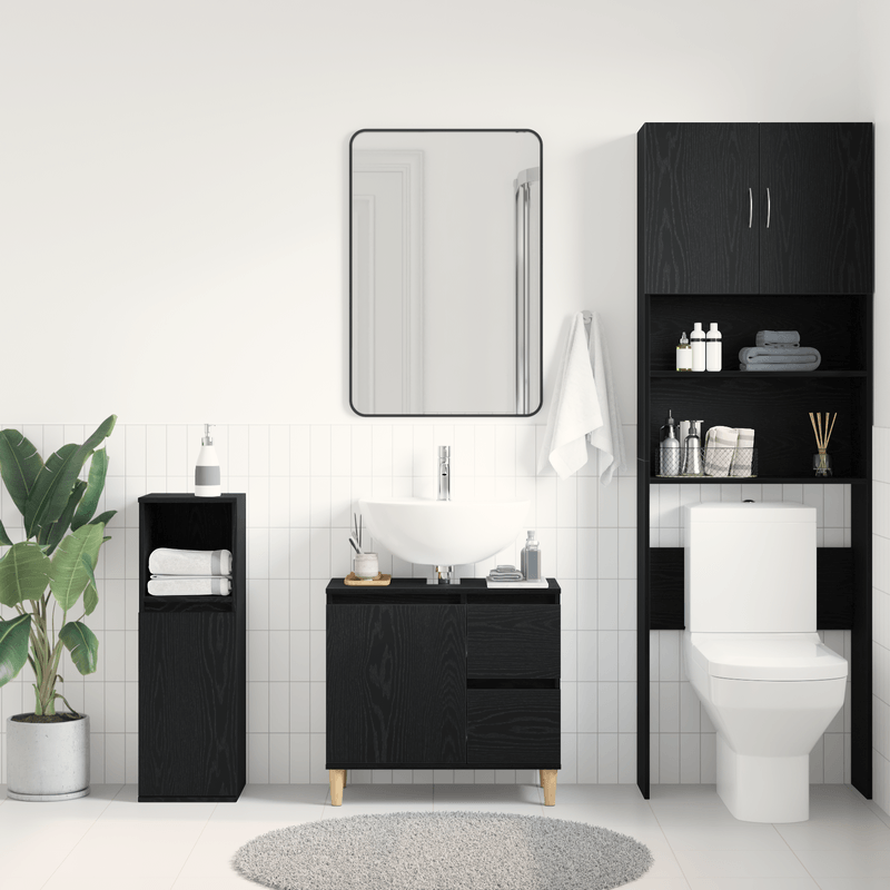 Casa si Gradina - Mobilier - Mobilier baie - Comode baie - Dulap de chiuveta, stejar negru, 65x33x60 cm, lemn prelucrat - Infinity.ro