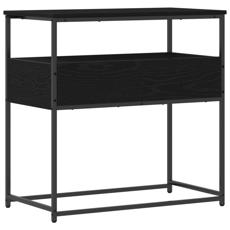 Casa si Gradina - Mobilier - Comode si corpuri - Console - Masuta consola, stejar negru 75x40x75 cm lemn prelucrat si otel - Infinity.ro