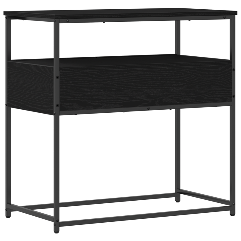 Casa si Gradina - Mobilier - Comode si corpuri - Console - Masuta consola, stejar negru 75x40x75 cm lemn prelucrat si otel - Infinity.ro