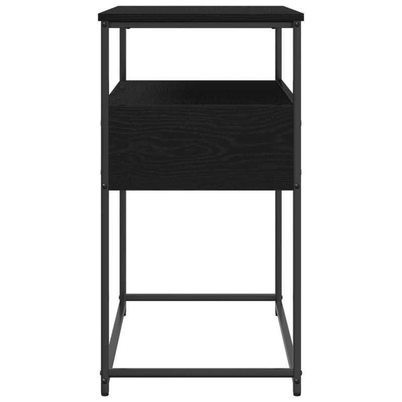 Casa si Gradina - Mobilier - Comode si corpuri - Console - Masuta consola, stejar negru 75x40x75 cm lemn prelucrat si otel - Infinity.ro