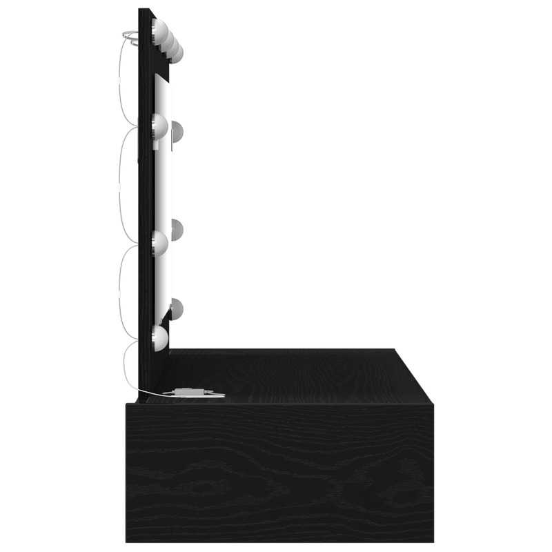 Casa si Gradina - Mobilier - Comode si corpuri - Masute de toaleta - Masa de toaleta suspendata cu LED, stejar negru - Infinity.ro