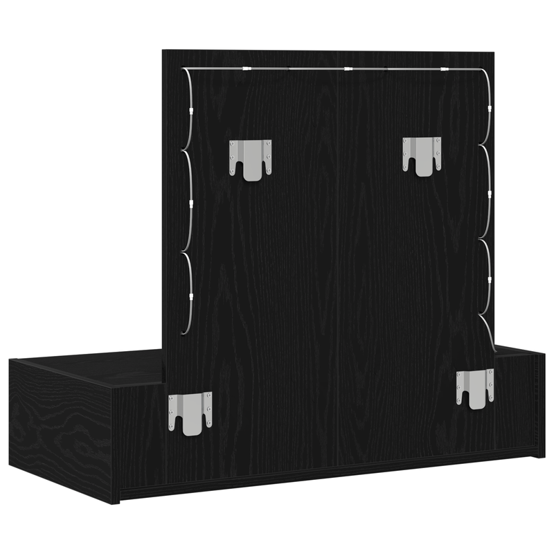 Casa si Gradina - Mobilier - Comode si corpuri - Masute de toaleta - Masa de toaleta suspendata cu LED, stejar negru - Infinity.ro
