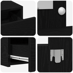Casa si Gradina - Mobilier - Comode si corpuri - Masute de toaleta - Masa de toaleta suspendata cu LED, stejar negru - Infinity.ro