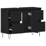 Casa si Gradina - Mobilier - Seturi de mobilier - Seturi baie - Dulap chiuveta de baie, stejar negru 58x33x60 cm lemn prelucrat - Infinity.ro