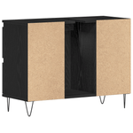 Casa si Gradina - Mobilier - Seturi de mobilier - Seturi baie - Dulap chiuveta de baie, stejar negru 58x33x60 cm lemn prelucrat - Infinity.ro