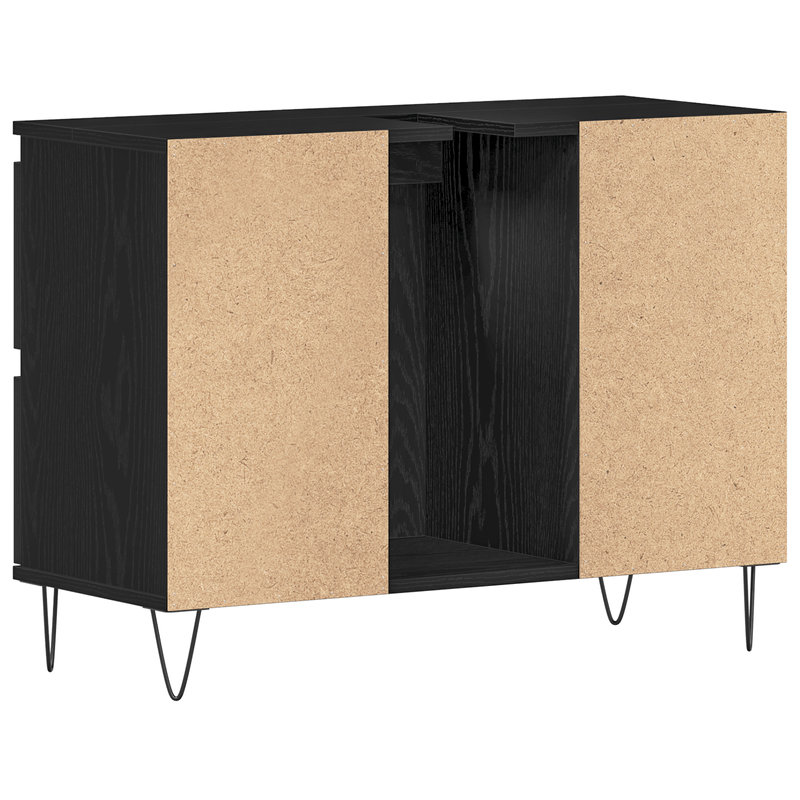 Casa si Gradina - Mobilier - Seturi de mobilier - Seturi baie - Dulap chiuveta de baie, stejar negru 58x33x60 cm lemn prelucrat - Infinity.ro