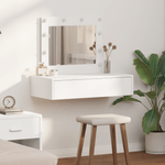 Casa si Gradina - Mobilier - Comode si corpuri - Masute de toaleta - Masa de toaleta suspendata cu LED, alb - Infinity.ro