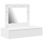 Casa si Gradina - Mobilier - Comode si corpuri - Masute de toaleta - Masa de toaleta suspendata cu LED, alb - Infinity.ro