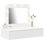 Casa si Gradina - Mobilier - Comode si corpuri - Masute de toaleta - Masa de toaleta suspendata cu LED, alb - Infinity.ro