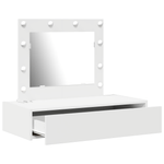 Casa si Gradina - Mobilier - Comode si corpuri - Masute de toaleta - Masa de toaleta suspendata cu LED, alb - Infinity.ro