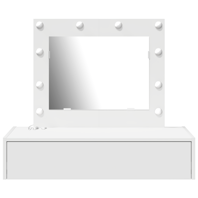 Casa si Gradina - Mobilier - Comode si corpuri - Masute de toaleta - Masa de toaleta suspendata cu LED, alb - Infinity.ro