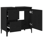 Casa si Gradina - Mobilier - Mobilier baie - Comode baie - Dulap pentru chiuveta  Negru Stejar 65x33x60 cm din lemn prelucrat - Infinity.ro