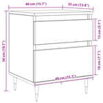Casa si Gradina - Mobilier - Comode si corpuri - Noptiere - Noptiere, 2 buc., stejar negru, 40x35x50 cm, lemn prelucrat - Infinity.ro