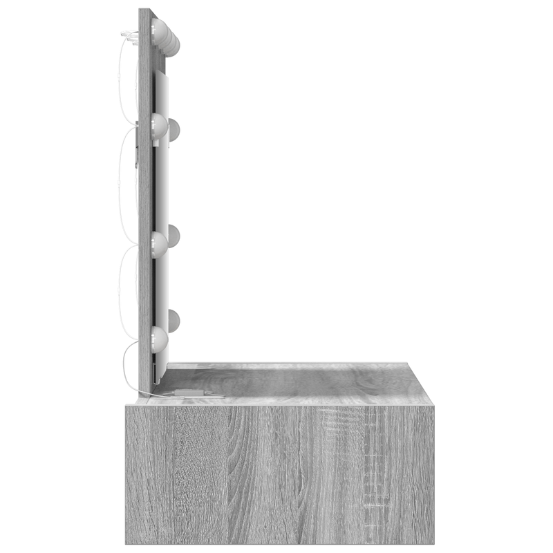 Casa si Gradina - Mobilier - Comode si corpuri - Masute de toaleta - Masa de toaleta suspendata cu LED, gri sonoma - Infinity.ro