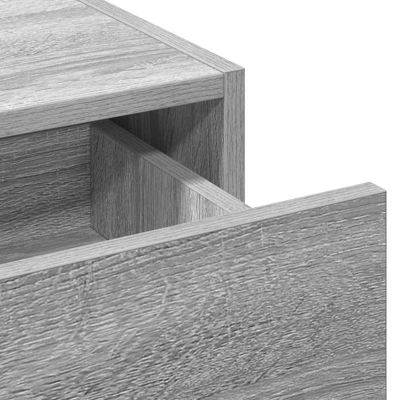 Casa si Gradina - Mobilier - Comode si corpuri - Masute de toaleta - Masa de toaleta suspendata cu LED, gri sonoma - Infinity.ro