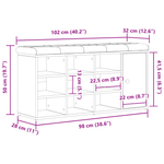 Casa si Gradina - Mobilier - Canapele si coltare - Banchete - Banca de depozitare, stejar negru, 100x30x48 cm, lemn prelucrat - Infinity.ro