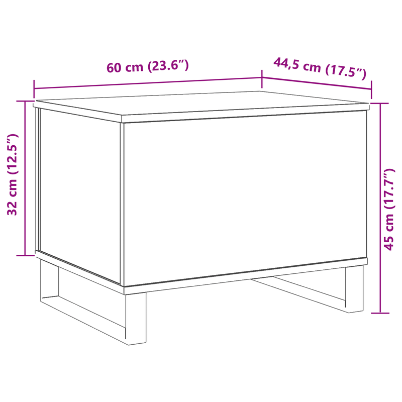 Casa si Gradina - Mobilier - Mese si birouri - Masute de cafea - Masa de cafea blat rabatabil, stejar negru, 60x44,5x45 cm lemn - Infinity.ro