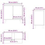 Casa si Gradina - Mobilier - Mobilier baie - Comode baie - Dulap de chiuveta, stejar negru, 58x33x60 cm, lemn prelucrat - Infinity.ro