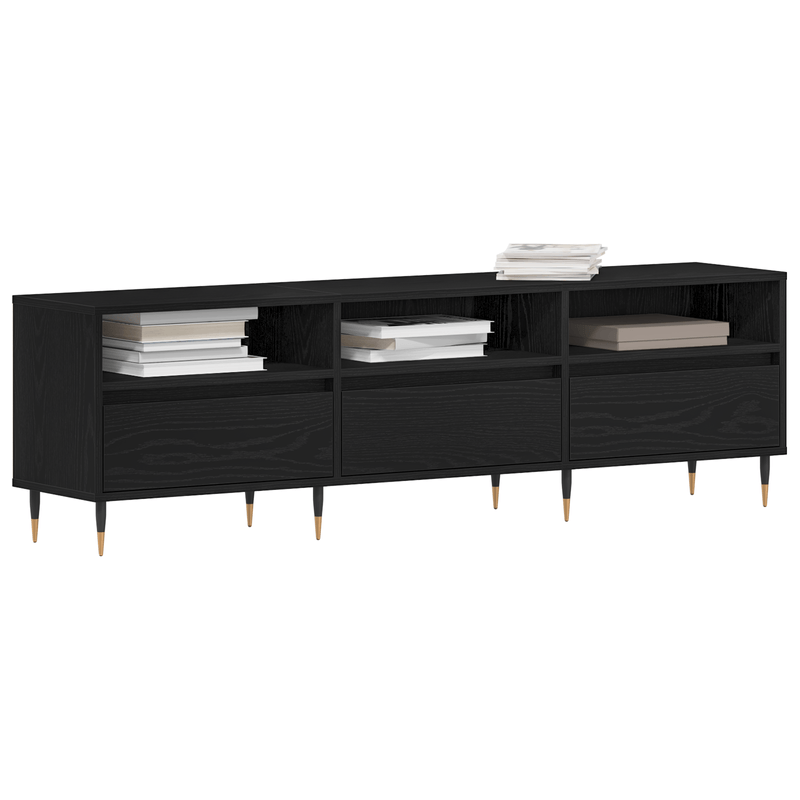 Casa si Gradina - Mobilier - Comode si corpuri - Comode - Dulap TV, stejar negru, 150x30x44,5 cm, lemn prelucrat - Infinity.ro