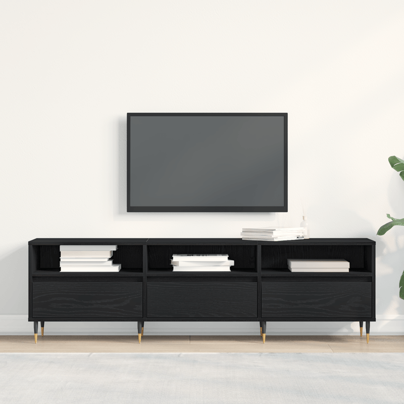 Casa si Gradina - Mobilier - Comode si corpuri - Comode - Dulap TV, stejar negru, 150x30x44,5 cm, lemn prelucrat - Infinity.ro