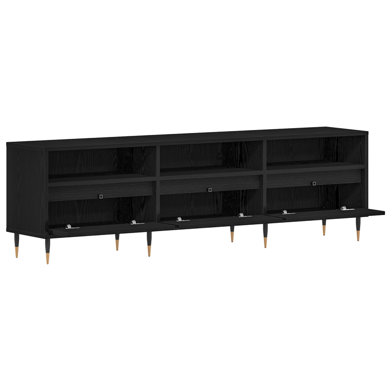 Casa si Gradina - Mobilier - Comode si corpuri - Comode - Dulap TV, stejar negru, 150x30x44,5 cm, lemn prelucrat - Infinity.ro