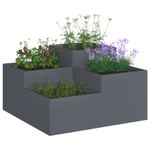 Casa si Gradina - Gradinarit si plante - Plante si ghivece - Ghivece si suporturi - Jardiniera de gradina, 80x80x48 cm, antracit, otel - Infinity.ro