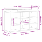 Casa si Gradina - Mobilier - Canapele si coltare - Banchete - Banca de depozitare, stejar negru, 80x30x48 cm, lemn prelucrat - Infinity.ro