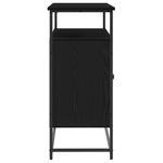Casa si Gradina - Mobilier - Comode si corpuri - Comode - Dulap, stejar negru, 100x35x80 cm, lemn prelucrat si otel - Infinity.ro