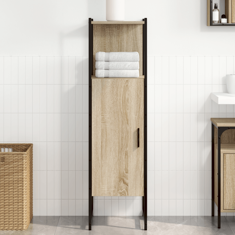 Casa si Gradina - Mobilier - Mobilier baie - Comode baie - Dulap Inalt pentru Camara Stejar Deschis Lemn prelucrat - Infinity.ro