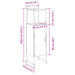 Casa si Gradina - Mobilier - Mobilier baie - Comode baie - Dulap Inalt pentru Camara Stejar Deschis Lemn prelucrat - Infinity.ro