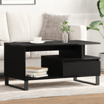 Casa si Gradina - Mobilier - Mese si birouri - Masute de cafea - Masa de cafea  Negru Stejar 90x49x45 cm Lemn prelucrat - Infinity.ro
