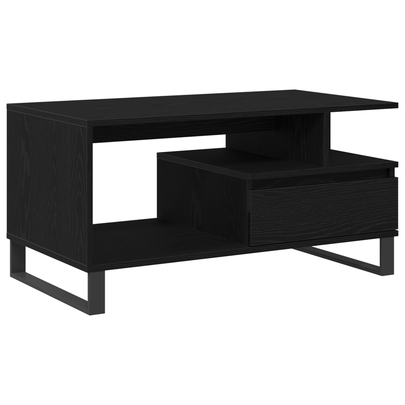 Casa si Gradina - Mobilier - Mese si birouri - Masute de cafea - Masa de cafea  Negru Stejar 90x49x45 cm Lemn prelucrat - Infinity.ro