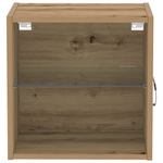 Casa si Gradina - Mobilier - Biblioteci si rafturi - Rafturi - Raft suspendat, stejar artizanal, 40x28,5x40 cm, lemn prelucrat - Infinity.ro