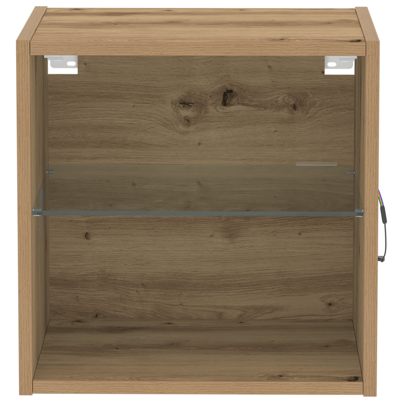 Casa si Gradina - Mobilier - Biblioteci si rafturi - Rafturi - Raft suspendat, stejar artizanal, 40x28,5x40 cm, lemn prelucrat - Infinity.ro