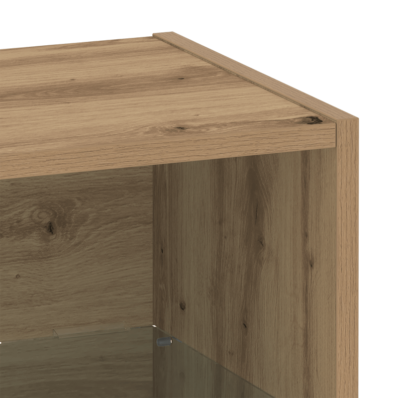 Casa si Gradina - Mobilier - Biblioteci si rafturi - Rafturi - Raft suspendat, stejar artizanal, 40x28,5x40 cm, lemn prelucrat - Infinity.ro