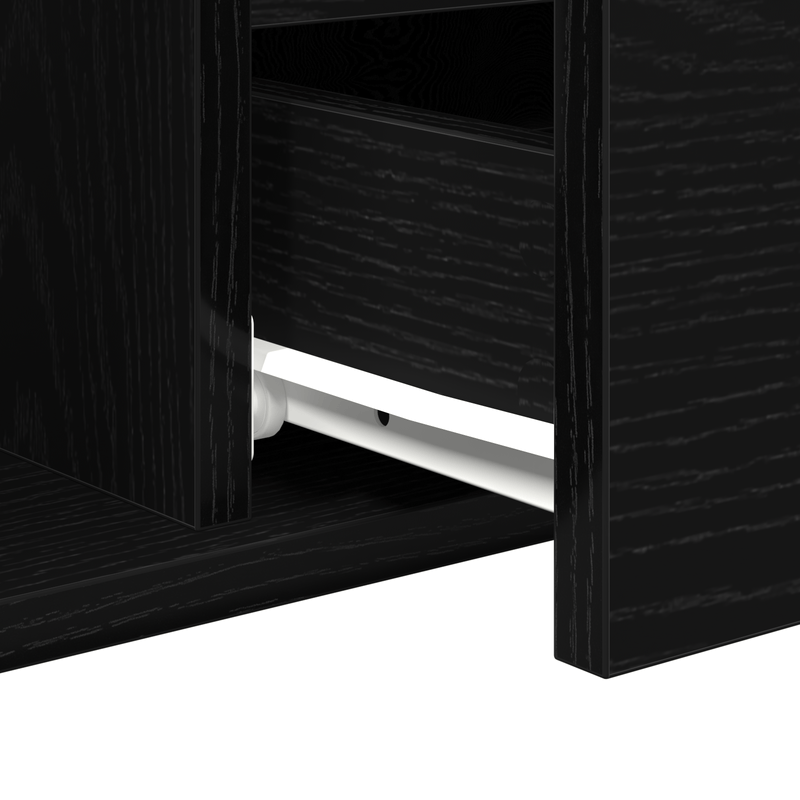 Casa si Gradina - Mobilier - Mese si birouri - Masute de cafea - Masa de cafea  Negru Stejar 90x49x45 cm Lemn prelucrat - Infinity.ro