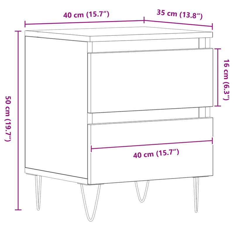 Casa si Gradina - Mobilier - Comode si corpuri - Noptiere - Noptiera, lemn vechi, 40x35x50 cm, lemn prelucrat - Infinity.ro