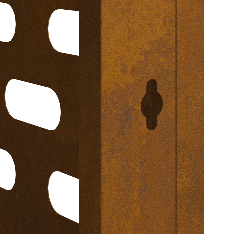 Casa si Gradina - Termice - Calorifere si accesorii - Accesorii calorifere - Husa aer conditionat, 110x50x105 cm, otel corten - Infinity.ro