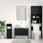 Casa si Gradina - Mobilier - Mobilier baie - Comode baie - Comoda chiuveta de baie, stejar negru 80x33x60 cm lemn prelucrat - Infinity.ro