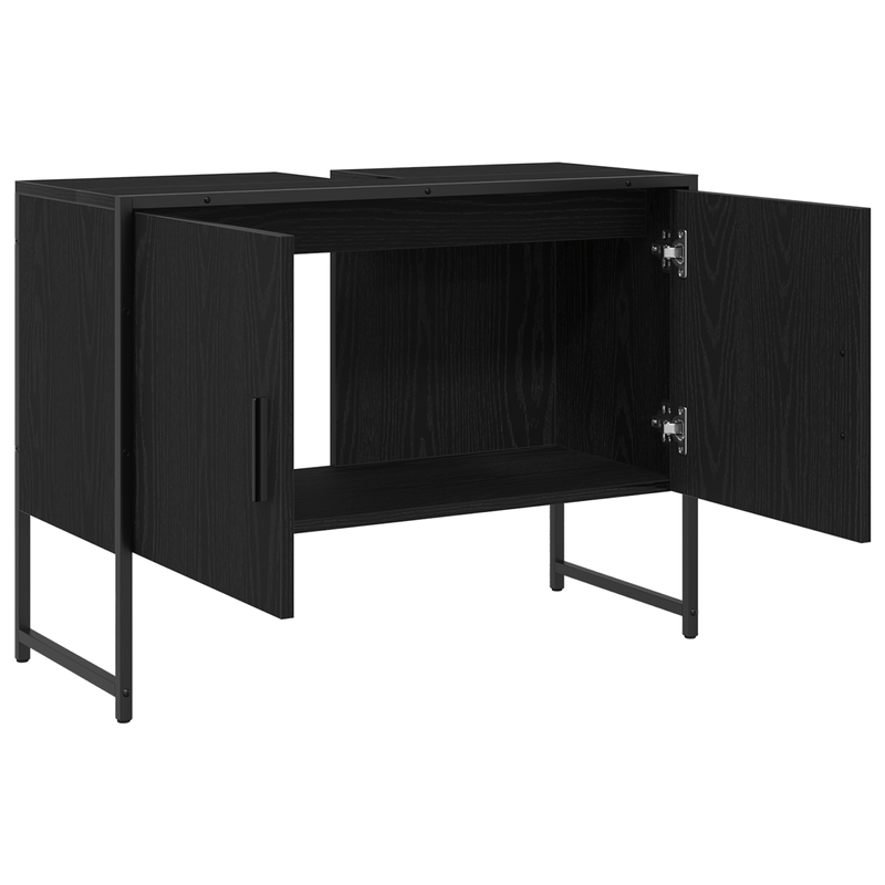 Casa si Gradina - Mobilier - Mobilier baie - Comode baie - Comoda chiuveta de baie, stejar negru 80x33x60 cm lemn prelucrat - Infinity.ro