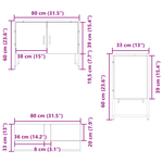 Casa si Gradina - Mobilier - Mobilier baie - Comode baie - Comoda chiuveta de baie, stejar negru 80x33x60 cm lemn prelucrat - Infinity.ro