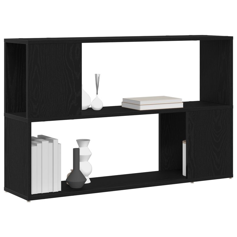 Casa si Gradina - Mobilier - Comode si corpuri - Comode - Raft de carte , Negru, Stejar, 100x24x63 cm, din lemn prelucrat - Infinity.ro