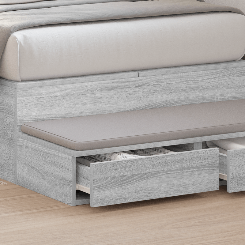Casa si Gradina - Mobilier - Paturi si accesorii - Accesorii paturi - Sertar pentru pat Gri Sonoma 90x36,5x16,5 cm Lemn - Infinity.ro