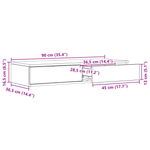 Casa si Gradina - Mobilier - Paturi si accesorii - Accesorii paturi - Sertar pentru pat Gri Sonoma 90x36,5x16,5 cm Lemn - Infinity.ro