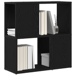 Casa si Gradina - Mobilier - Comode si corpuri - Comode - Raft de carti  Negru Stejar 60x24x63 cm din Lemn prelucrat - Infinity.ro
