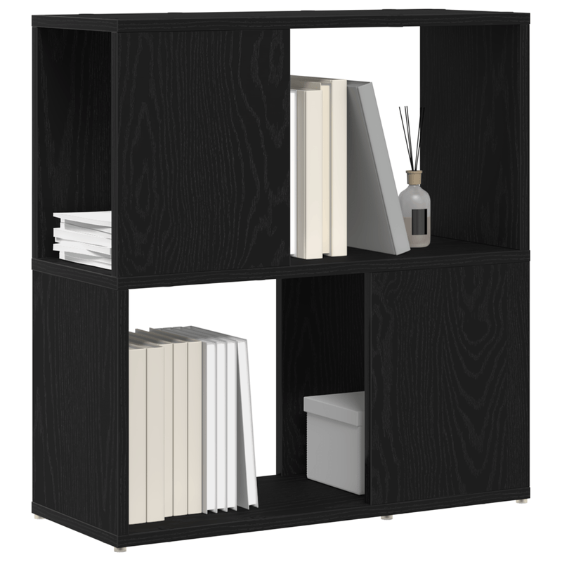 Casa si Gradina - Mobilier - Comode si corpuri - Comode - Raft de carti  Negru Stejar 60x24x63 cm din Lemn prelucrat - Infinity.ro