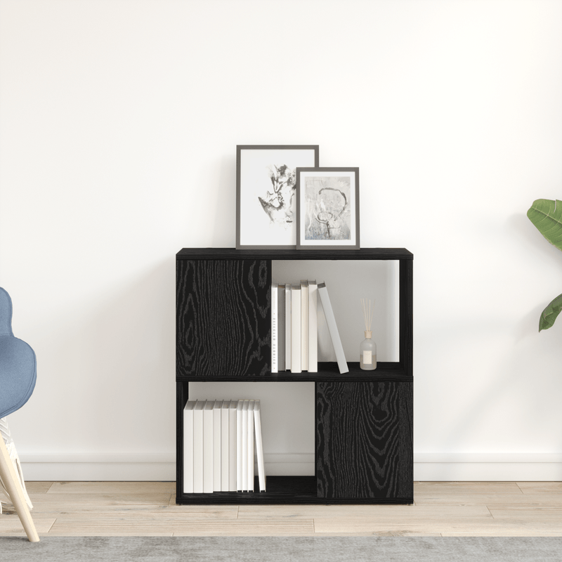 Casa si Gradina - Mobilier - Comode si corpuri - Comode - Raft de carti  Negru Stejar 60x24x63 cm din Lemn prelucrat - Infinity.ro